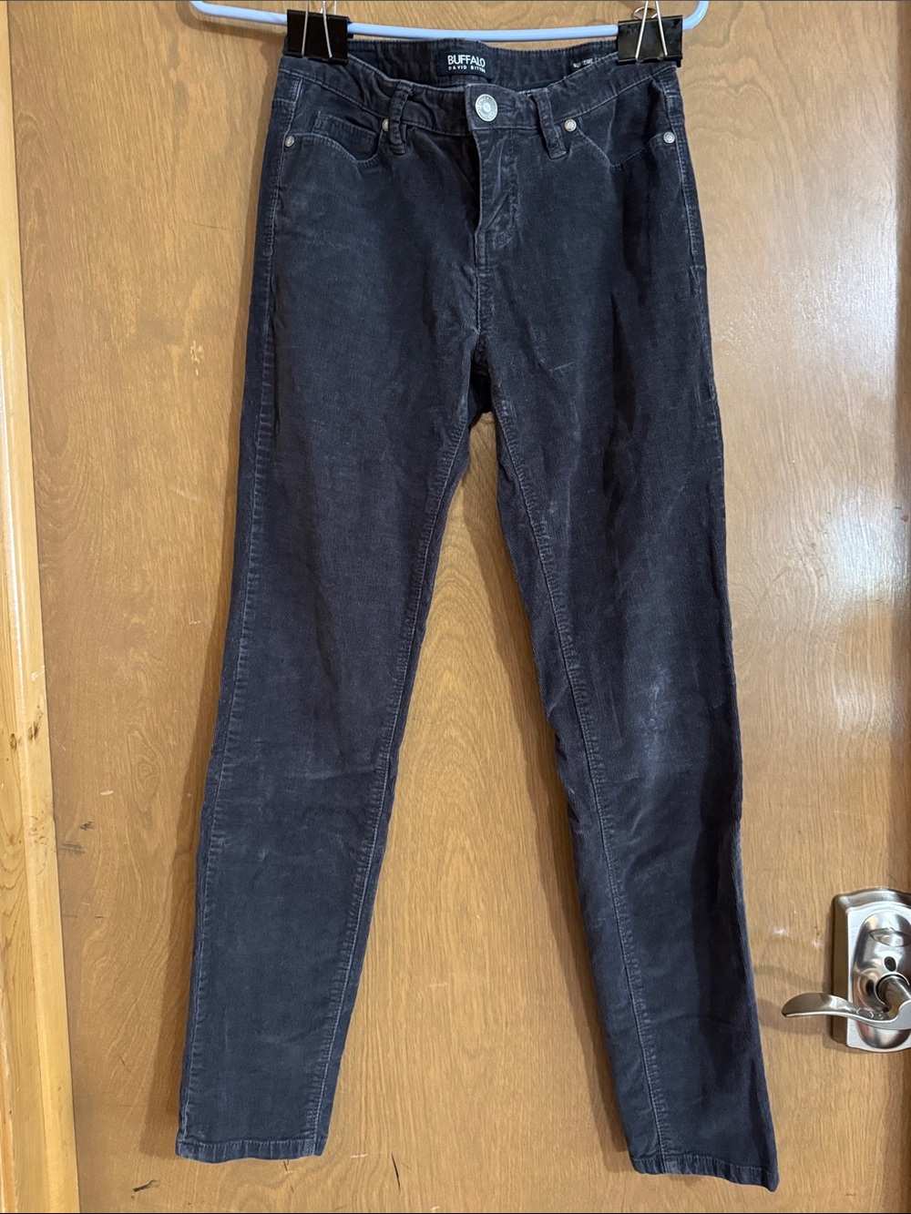Buffalo David Bitton Black Skinny Corduroy Pants